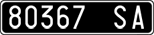 License plate of Italy, Cars (1927 year series)