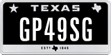 Texas, Specialty plates (GA12BC)