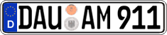 German license plate, Regular plates