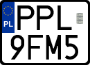 License plates of Poland, Special vehicles and motorcycles