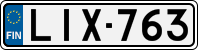 License plate of Finland, Cars