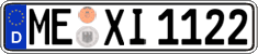German license plate, Regular plates