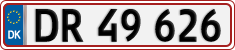License plate of Denmark, Regular plates