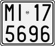 License plate of Italy, Motorcycles (1927 year series)