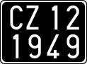 License plate of Italy, Cars (1927 year series)