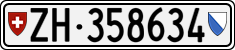 License plate of Switzerland, Cars