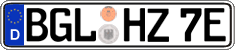German license plate, Electric vehicles
