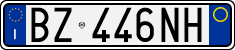License plate of Italy, Cars (1994 year series)