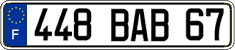 French license plate, FNI