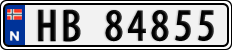 License plate of Norway, Cars