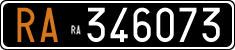 License plate of Italy, Cars (1927 year series)