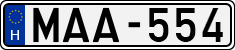 license plates of Hungary, Cars (1990)