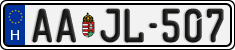 license plates of Hungary, Regular plates (2022)