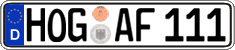 German license plate, Regular plates