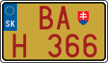 License plate of Slovakia, Oldtimers