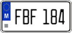License plate of Malta, Regular plates (ABC 123)