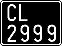 License plate of Italy, Cars (1927 year series)