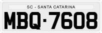License plate of Brazil, Private owners (1990)