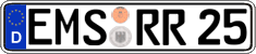 German license plate, Regular plates