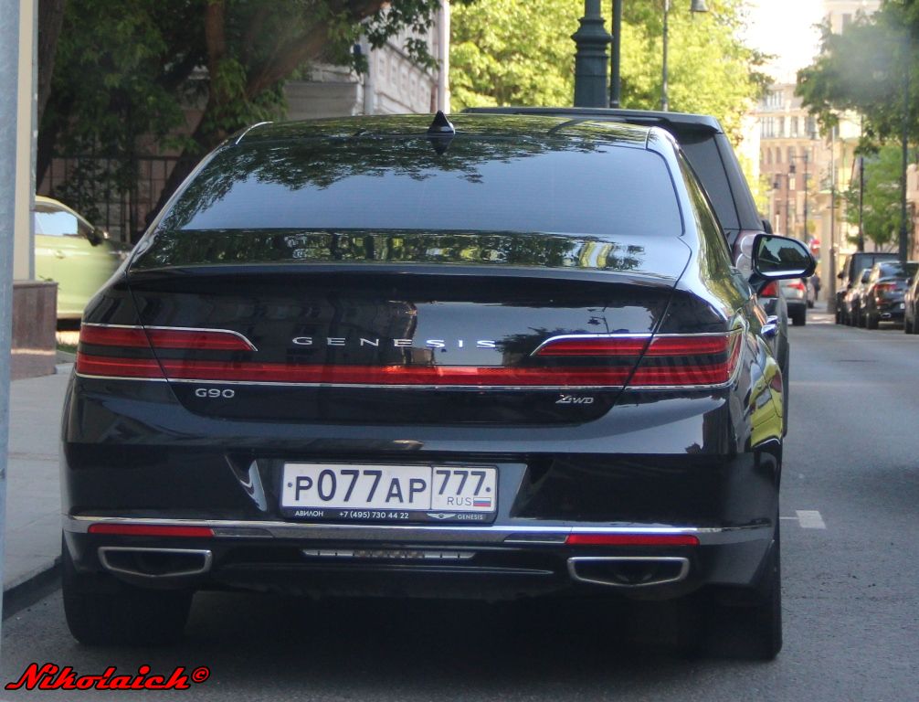 р 077 ар 777, Genesis G90 1st gen (HI), facelift, 2019–