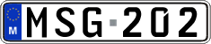 License plate of Malta, Regular plates (ABC 123)