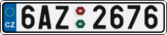 License plate of the Czech Republic, Cars (2001)