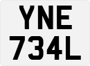 License plate of the United Kingdom, 1963 year system