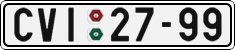 License plate of the Czech Republic, Cars (1960)