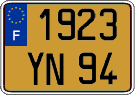 French license plate, FNI
