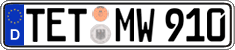 German license plate, Regular plates