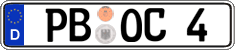 German license plate, Regular plates