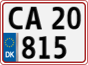 License plate of Denmark, Regular plates