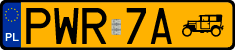 License plates of Poland, Oldtimers