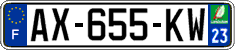 French license plate, SIV (ordinary)