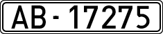 License plates of Spain, 1900 year series