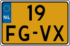 License plate of the Netherlands, Cars