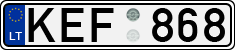 License plate of Lithuania, Cars
