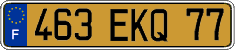 French license plate, FNI