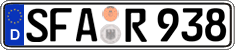 German license plate, Regular plates
