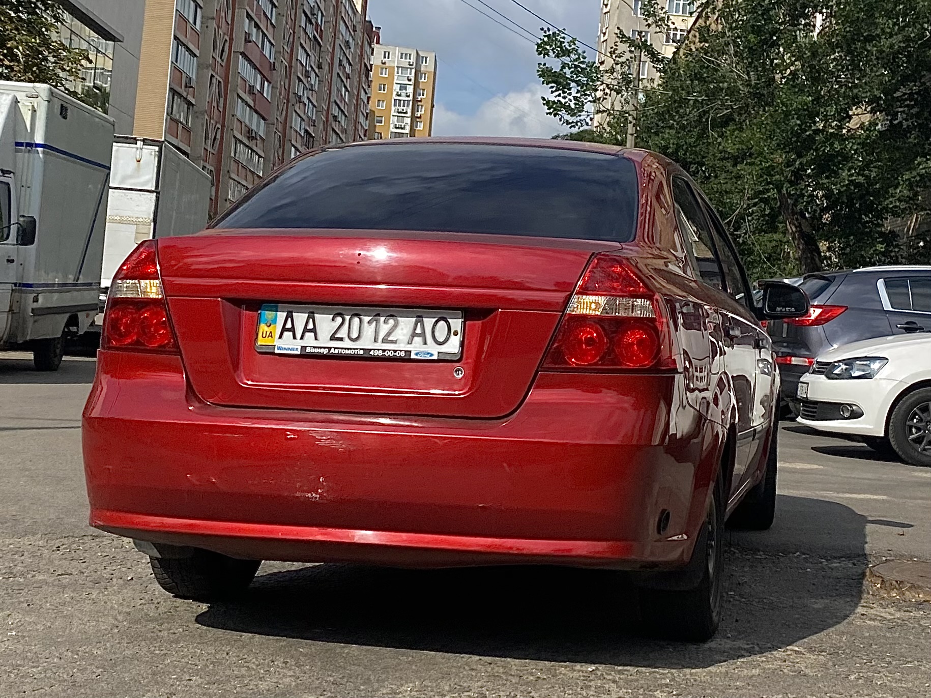 AA 2012 AO, Chevrolet Aveo 1st gen Sedan (T250), facelift, 2006–2016