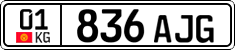 License plate of Kyrgyzstan, Private owners (2016)