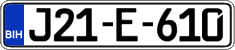 License plate of Bosnia and Herzegovina, Regular plates