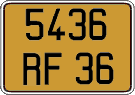 French license plate, FNI