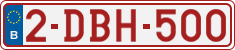 License plate of Belgium, Regular plates (2010)