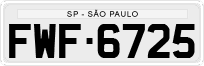 License plate of Brazil, Private owners (1990)