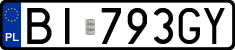 License plates of Poland, Regular car plates