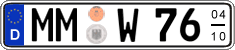 German license plate, Seasonal plates