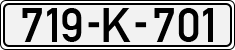 License plate of Bosnia and Herzegovina, 1998 year system