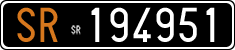 License plate of Italy, Cars (1927 year series)