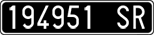 License plate of Italy, Cars (1927 year series)